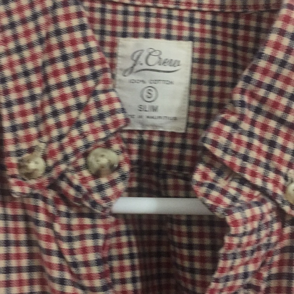 ⭐️J. Crew/Men Plaid Top/Cotton/Size S/Slim⭐️ - Picture 3 of 5